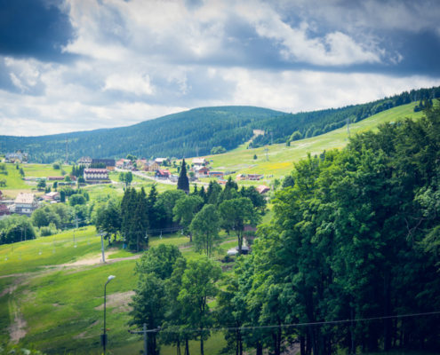 Widok na letni Zieleniec